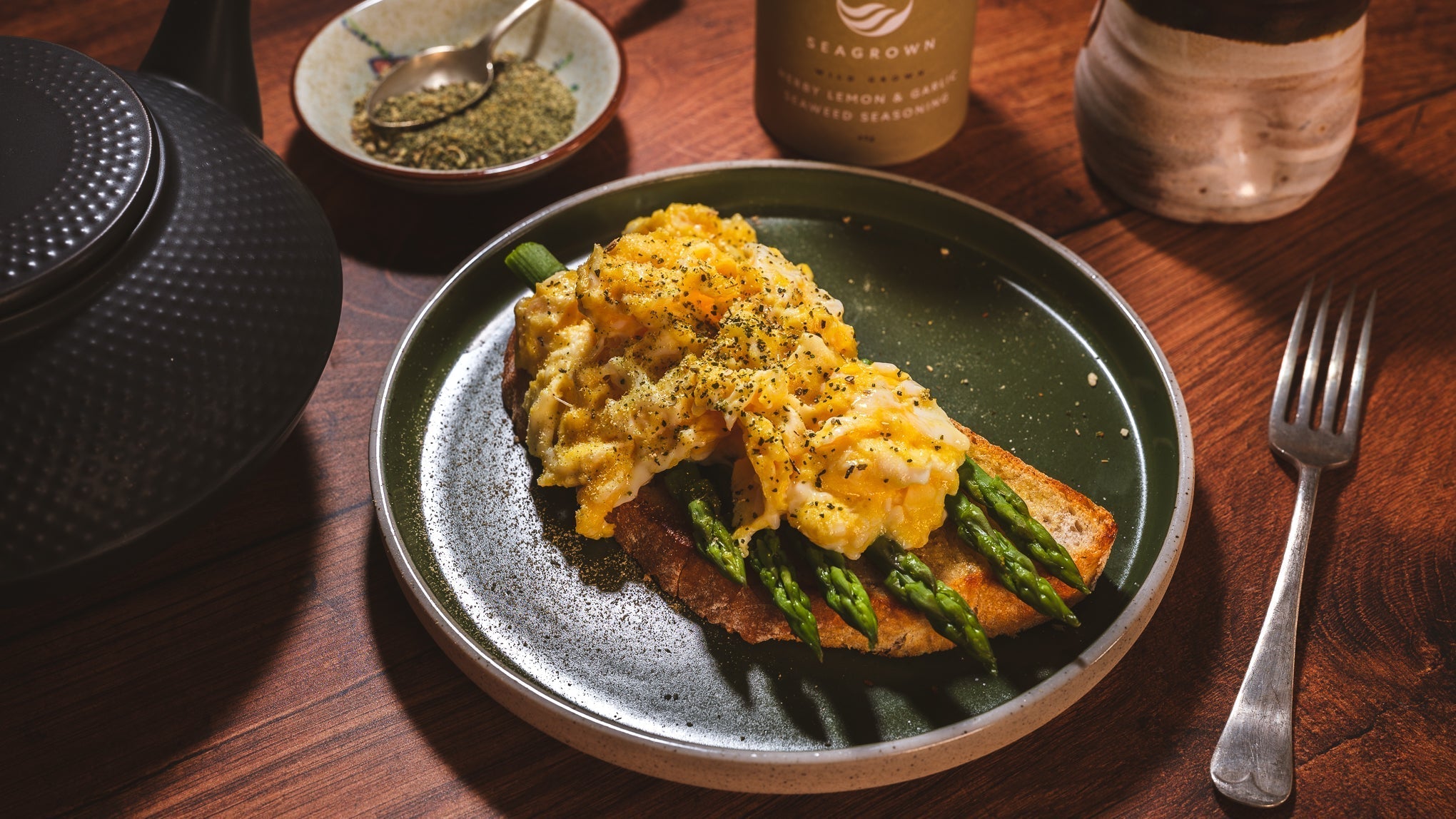 The Awakening Coast: Asparagus & Seaweed Scrambled Eggs